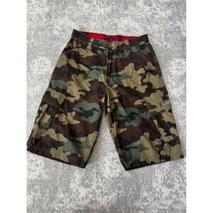Levi's Cargo Shorts Camo Print Kids Boys Size 14 Regular Adjustable Waist